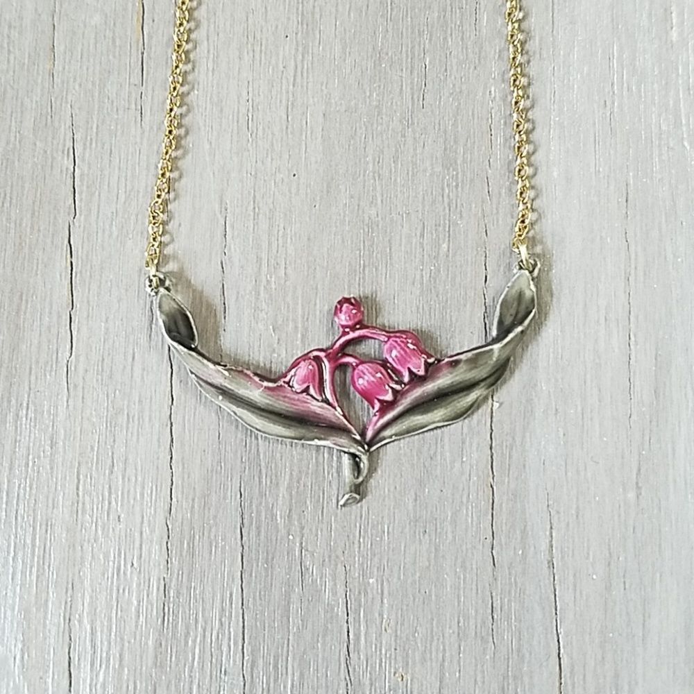 Floral botanical necklace